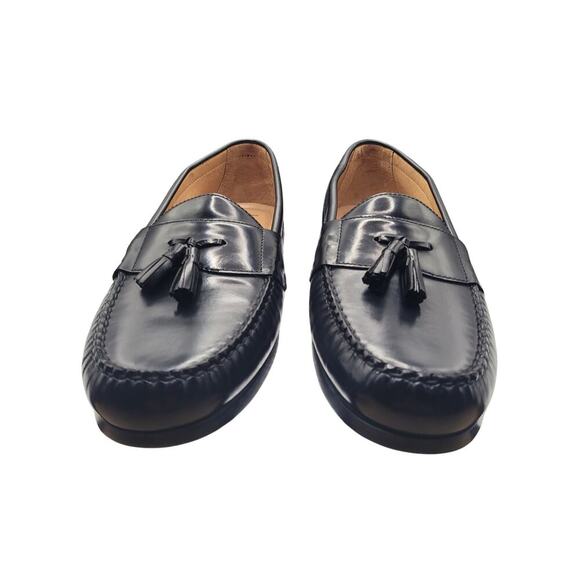 Johnson & Murphy Mens Loafers Black Tassels Leather Sheep Skin Sz 13M - Picture 2 of 8